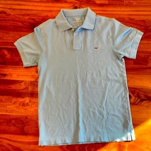 Vineyard vines slim fit polo, light blue mens XS